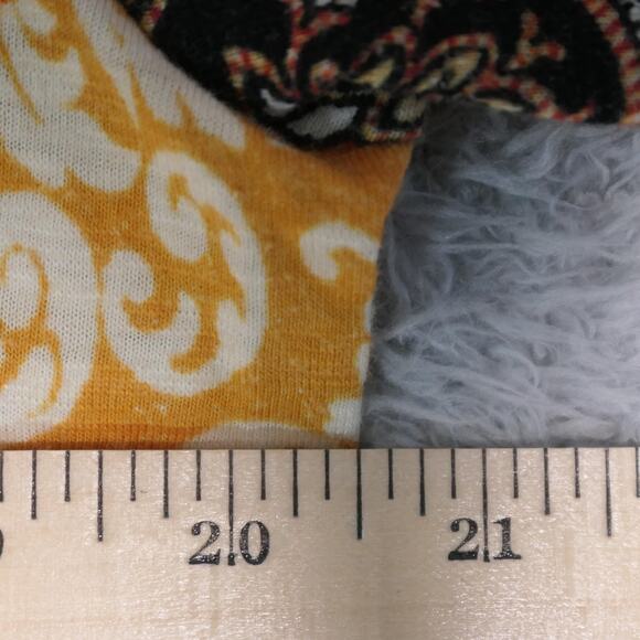 Chicos Tunic Shirt Womens 2 or L Brown Paisley Floral Boho Top 3/4 Sleeve - Picture 6 of 10